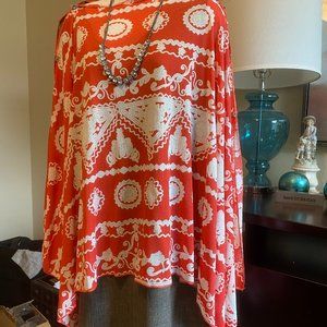 India Boutique Rhinestone accented poncho
